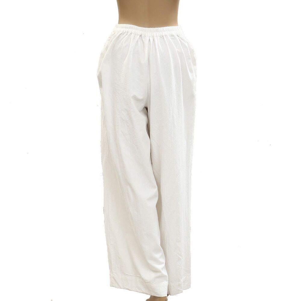 Free People White Wide Leg Draped Pants - Picture 5 of 6